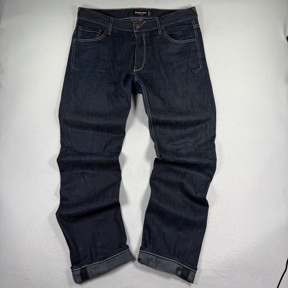 Sons Of Britches Selvedge Jeans Mens 36x34 Dark Wash USA Made Straight Leg READ
